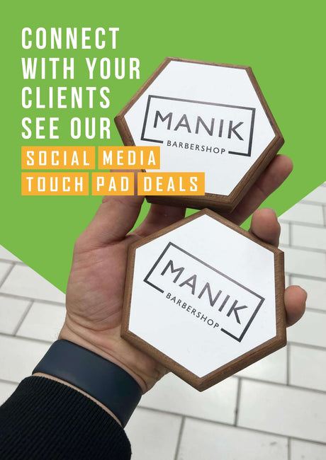 cape kings social media touchpads making booking clients easier for barbers and salons.